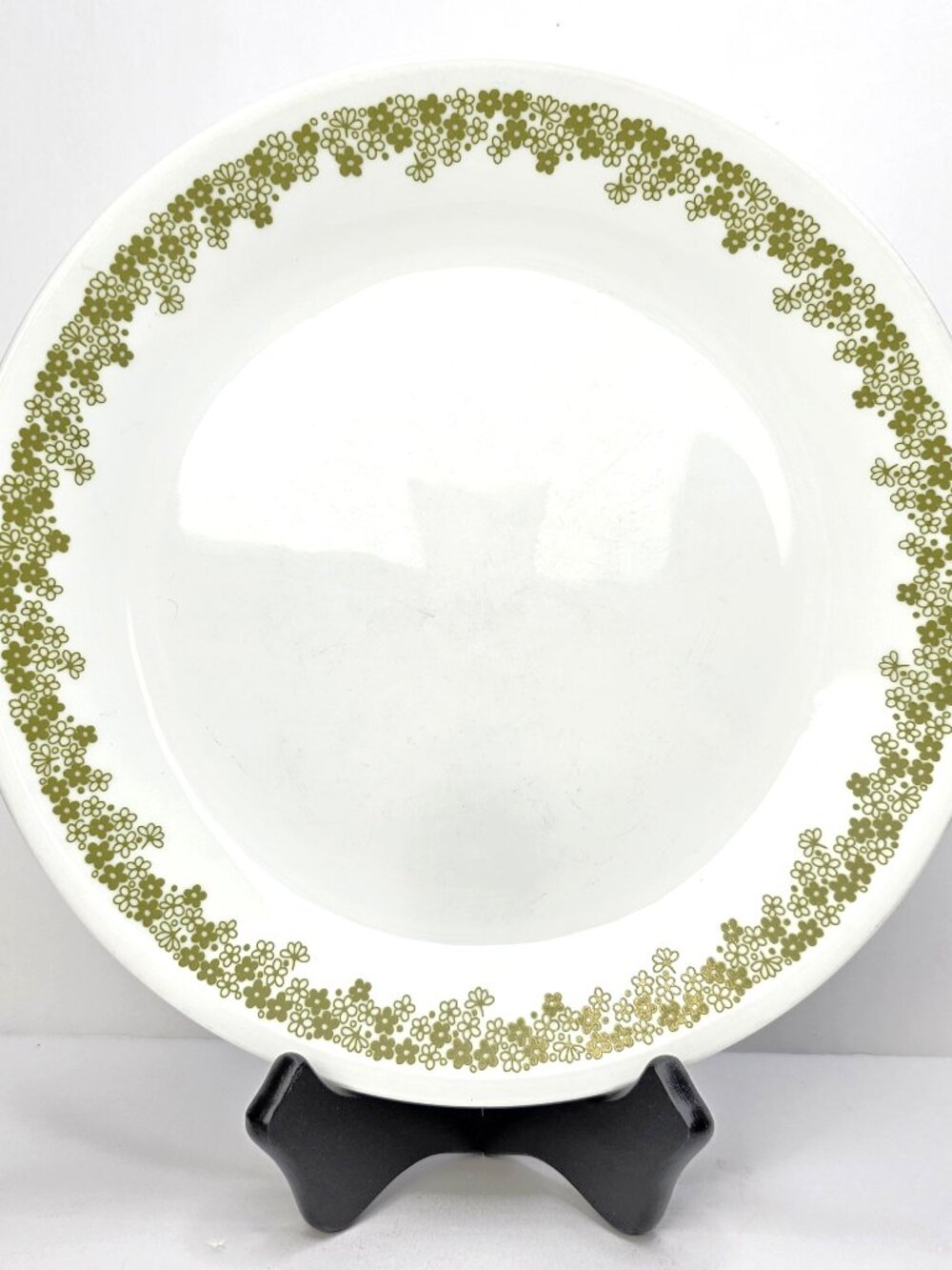 Vintage Corelle Spring Blossom Crazy Daisy Dinner Plate Green Floral 10"